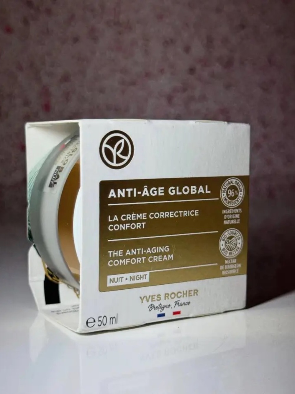 Yves Rocher Anti-Âge Global Night Comfort Cream - White & Gold